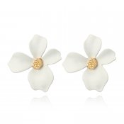 By Jolima - Lilly Flower Earring, White